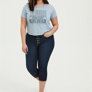 CROP SKY HIGH SKINNY JEAN – PREMIUM STRETCH DARK WASH